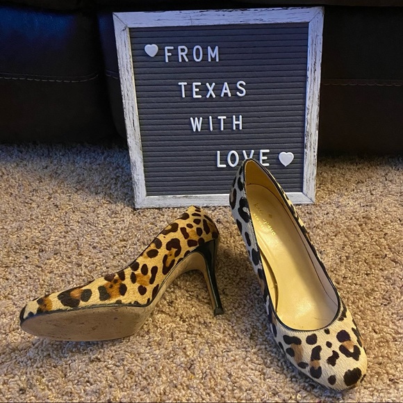Kate Spade Karolina Leopard Round Toe Pumps Sz 8.5 - Picture 6 of 7
